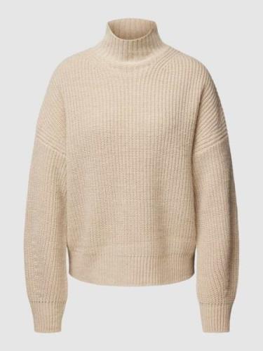 Jake*s Casual Strickpullover mit Stehkragen und überschnittenen Schult...