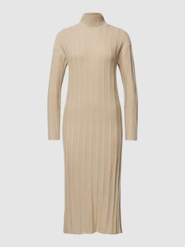 MaxMara Leisure Strickkleid aus Wolle mit Stehkragen in Offwhite, Größ...