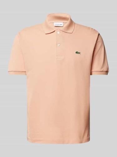 Lacoste Regular Fit Poloshirt mit Label-Patch in Rostrot, Größe L