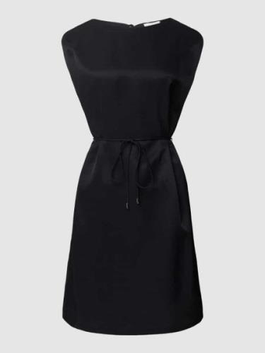 s.Oliver BLACK LABEL Knielanges Kleid aus Viskose-Leinen-Mix in Black,...