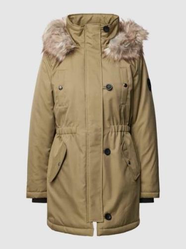 Only Parka mit Kunstfell Modell 'IRIS' in Khaki, Größe XS