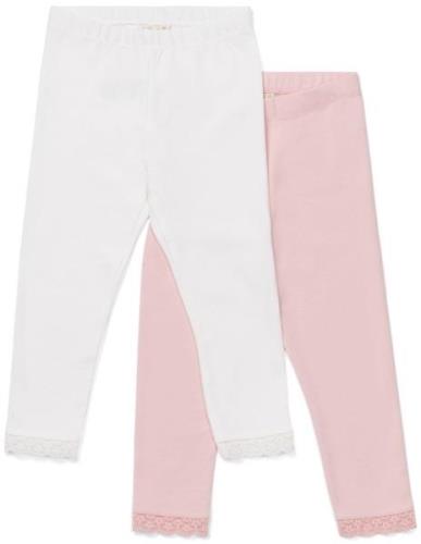 Petite Chérie Atelier Amandine Leggings 2er-Pack, Pink/White 134-140