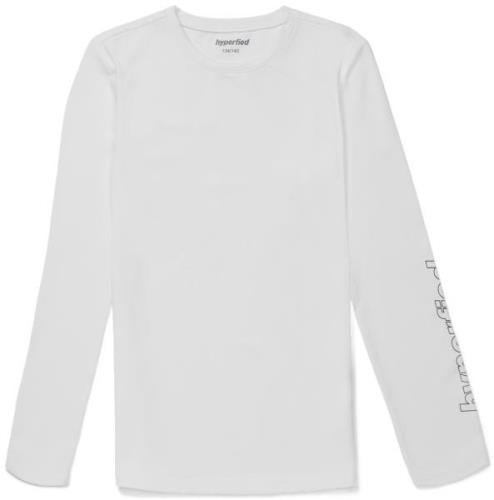Hyperfied Jersey Logo Long Sleeve Top, Snow White 122–128
