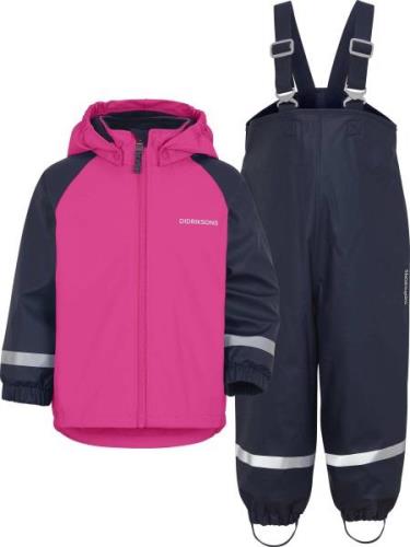 Didriksons Rainman  Fleece gefüttert Regenset, Plastic Pink, 90