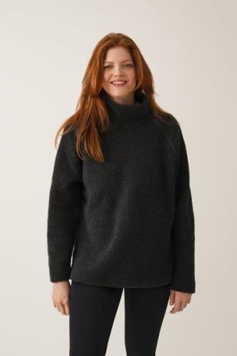 Boob Wolle Fleece-Pullover, Schwarz, L/XL