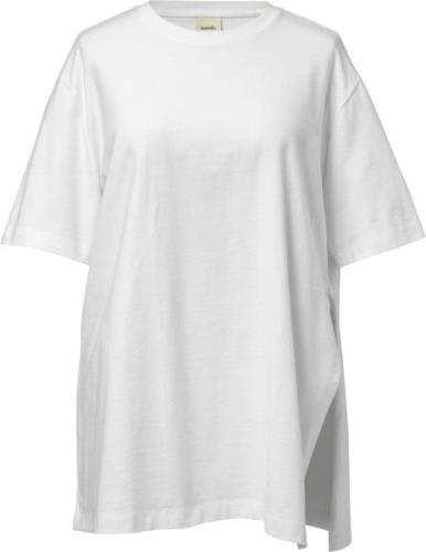 Boob Oversized T-Shirt mit Schlitz, White, M-L