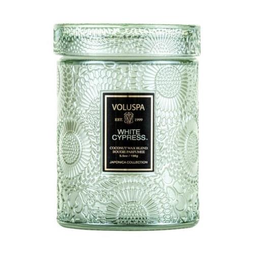 Voluspa White Cypress Japonica Mini Glass Jar