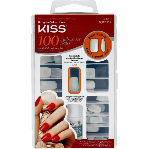 Kiss 100 Full Cover Nails Short Square