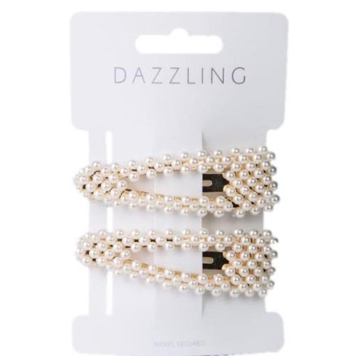 Dazzling Hår 2-pack hårklämma med pärlor