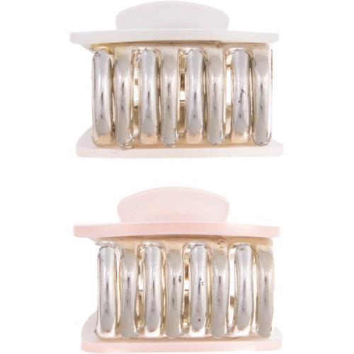 Dazzling Mini Clips Light Pink, Beige 2-Pack