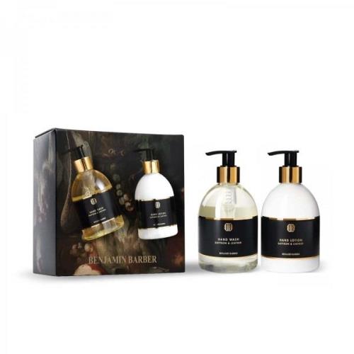 Benjamin Barber Gift Set Saffron & Leather Hand Duo