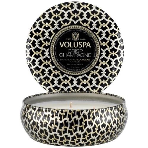 Voluspa Crisp Champagne 3-Wick Tin Candle 40h