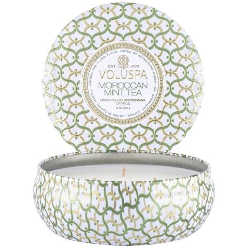 Voluspa Moroccan Mint Tea Maison Blanc 3-Wick in Decorative Tin 4