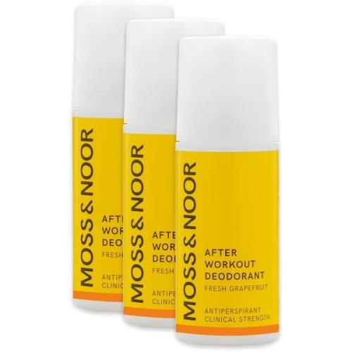 Moss & Noor After Workout Deodorant Fresh Grapefruit 3 pack