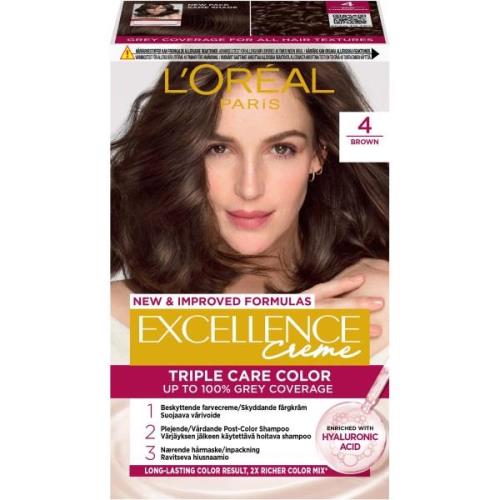 L'Oréal Paris Excellence Crème Triple Care Color 4 Brown