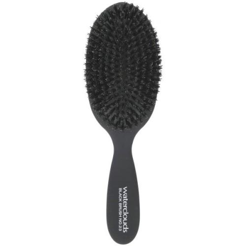 Waterclouds Black Brush Natural Oval 100% Boar Bristle No. 23