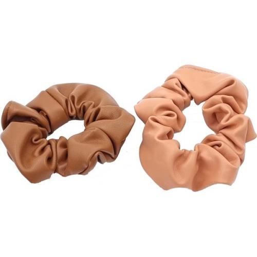 By Lyko Scrunchies aus Lederimitat Brown