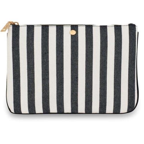 Fan Palm Cotton Stripe Clutch