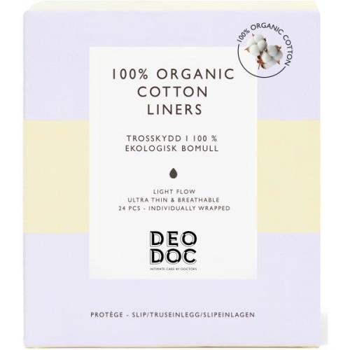 DeoDoc Liners Organic Cotton Individually Wrapped 24 St.