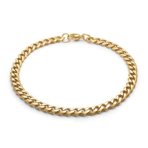 Captena Panzer Golden Steel Bracelet 5 mm Armband Rostfreier Stahl DU2...