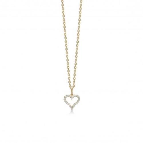 Mads Z Tender Heart Halskette 14 kt. Gold 0,12 ct. 1531312