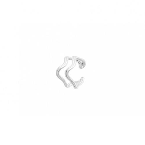 Pernille Corydon Double Wave Ohrring Single Silber e-457-s