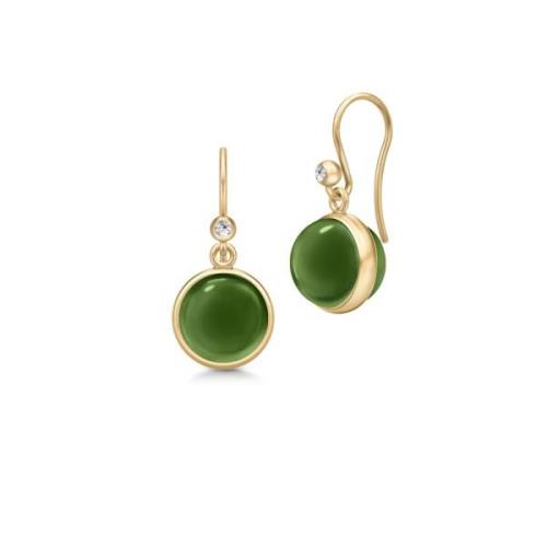 Julie Sandlau Prime Moss Green Ohrringe 22 kt. Silber Vergoldet HKS181...