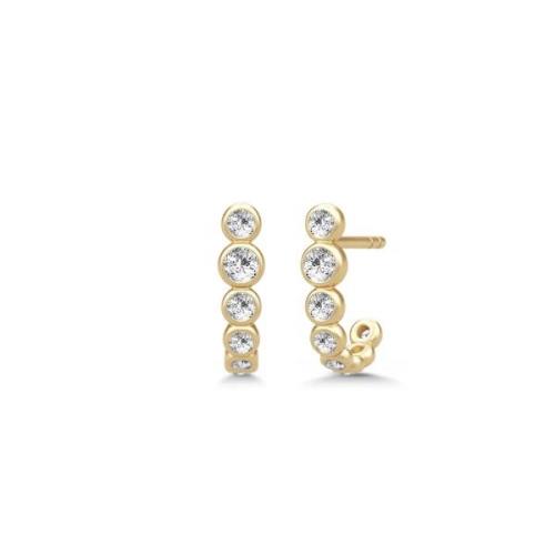 Julie Sandlau Grace Curve Earstud Ohrringe 22 kt. ST388GD