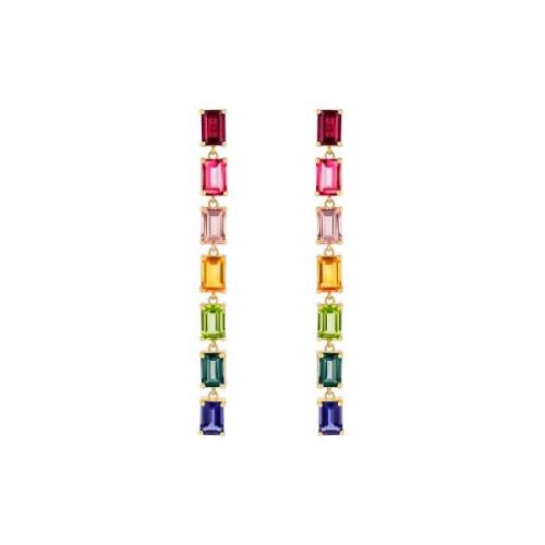 Suzanne Kalan Gemma Rainbow Drop Ohrringe 14 kt. Gold PE653-YGRBW