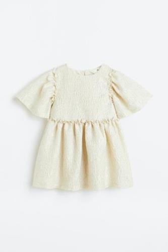 H&M Kleid aus Jacquardstoff Cremefarben, Kleider in Größe 128. Farbe: ...
