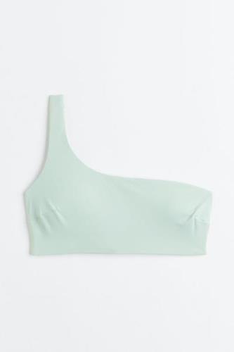 H&M One-Shoulder-Bikinitop Mintgrün, Bikini-Oberteil in Größe 32. Farb...