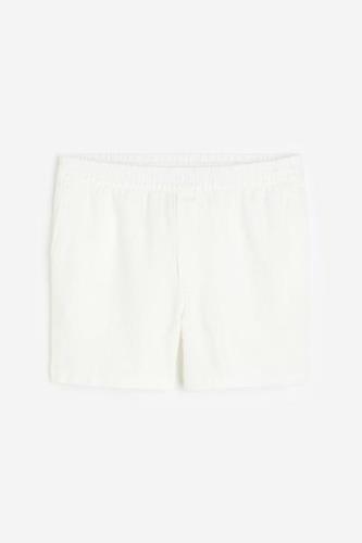 H&M Leinenshorts Regular Fit Weiß in Größe XXL. Farbe: White