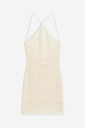 H&M Kleid im Häkellook Cremefarben, Alltagskleider in Größe XL. Farbe:...