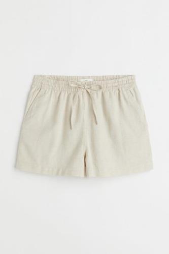 H&M Shorts aus Leinenmix Naturweiß in Größe XXL. Farbe: Natural white