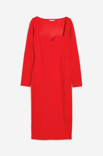 H&M Bodycon-Kleid Rot, Alltagskleider in Größe L. Farbe: Red