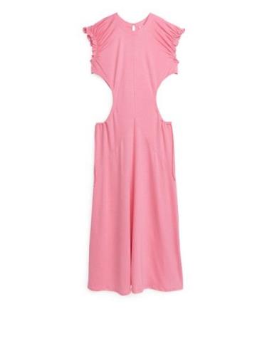 Arket Kleid aus Lyocell mit Cut-outs Rosa, Alltagskleider in Größe M. ...