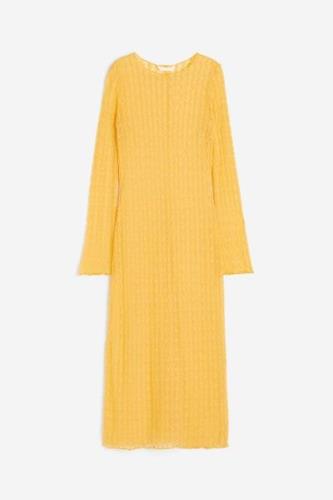 H&M Spitzenkleid Gelb, Party kleider in Größe XL. Farbe: Yellow