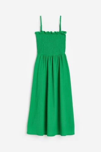 H&M Gesmoktes Kleid Grün, Alltagskleider in Größe XXXL. Farbe: Green