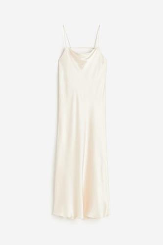 H&M Slipkleid aus Satin Cremefarben, Party kleider in Größe XL. Farbe:...
