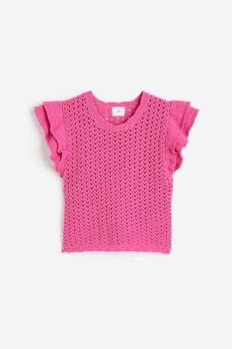H&M Shirt aus Pointellestrick Cerise, Tops in Größe XL