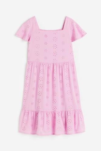 H&M Stufenkleid Hellrosa, Kleider in Größe 134. Farbe: Light pink