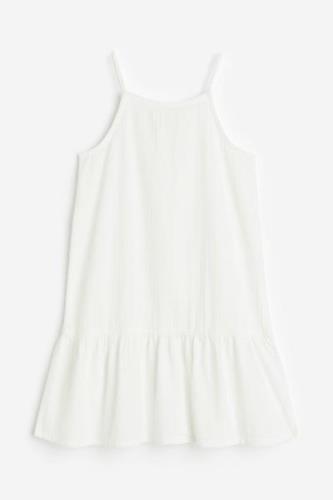 H&M Ärmelloses Baumwollkleid Weiß, Kleider in Größe 170. Farbe: White