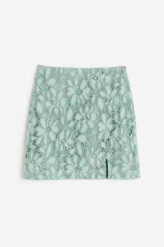 H&M Minirock aus Spitze Mintgrün, Röcke in Größe 32. Farbe: Mint green