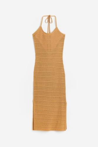 H&M Kleid im Häkellook Senfgelb, Alltagskleider in Größe XL. Farbe: Mu...