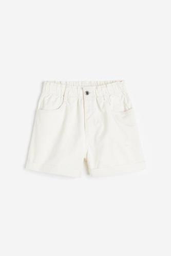 H&M Shorts High Waist Weiß in Größe XXL. Farbe: White