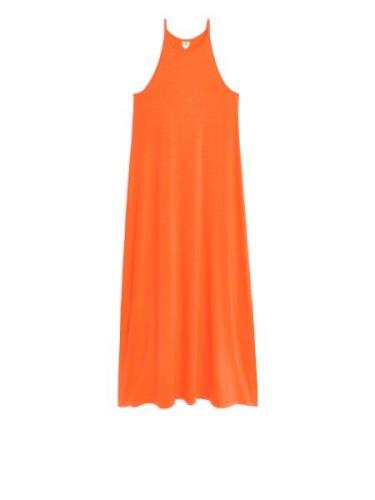 Arket Trägerkleid aus Lyocell Orange, Alltagskleider in Größe S