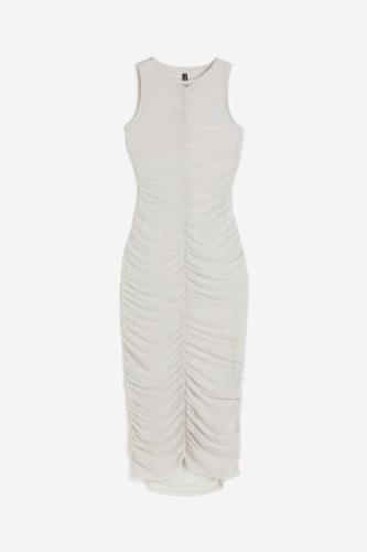 H&M Gerafftes Bodycon-Kleid Hellgrau, Party kleider in Größe S. Farbe:...