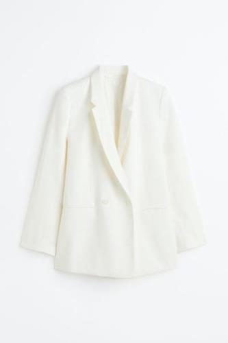 H&M Zweireihiger Blazer Weiß, Blazers in Größe XXXL. Farbe: White