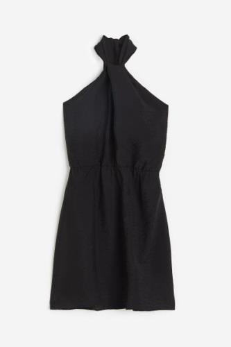 H&M Neckholderkleid Schwarz, Alltagskleider in Größe XXL. Farbe: Black