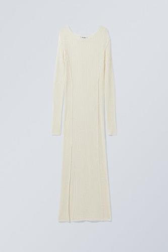 Weekday Kleid Luna Grauweiß, Alltagskleider in Größe M. Farbe: Dusty w...